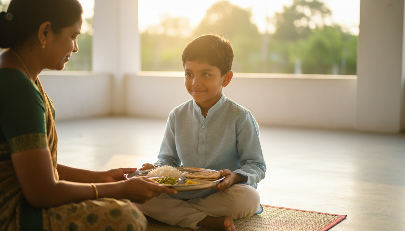 Community meal service — warm food shared with dignity